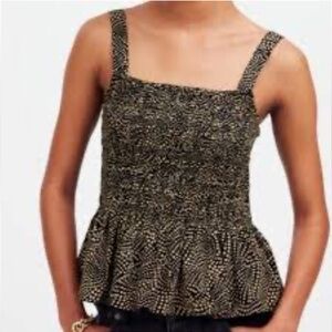 H9‎ Madewell - Smocked Peplum Top
Sleeveless Tank Spiral
